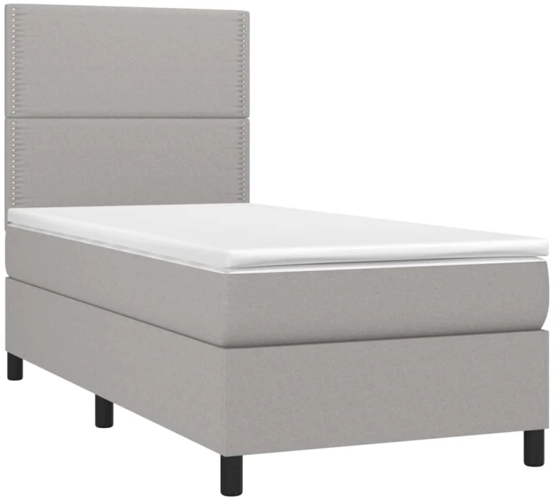 ΚΡΕΒΑΤΙ BOXSPRING ΜΕ ΣΤΡΩΜΑ ΑΝΟΙΧΤΟ ΓΚΡΙ 90X200 ΕΚ. ΥΦΑΣΜΑΤΙΝΟ 3141665