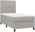 ΚΡΕΒΑΤΙ BOXSPRING ΜΕ ΣΤΡΩΜΑ ΑΝΟΙΧΤΟ ΓΚΡΙ 90X200 ΕΚ. ΥΦΑΣΜΑΤΙΝΟ 3141665