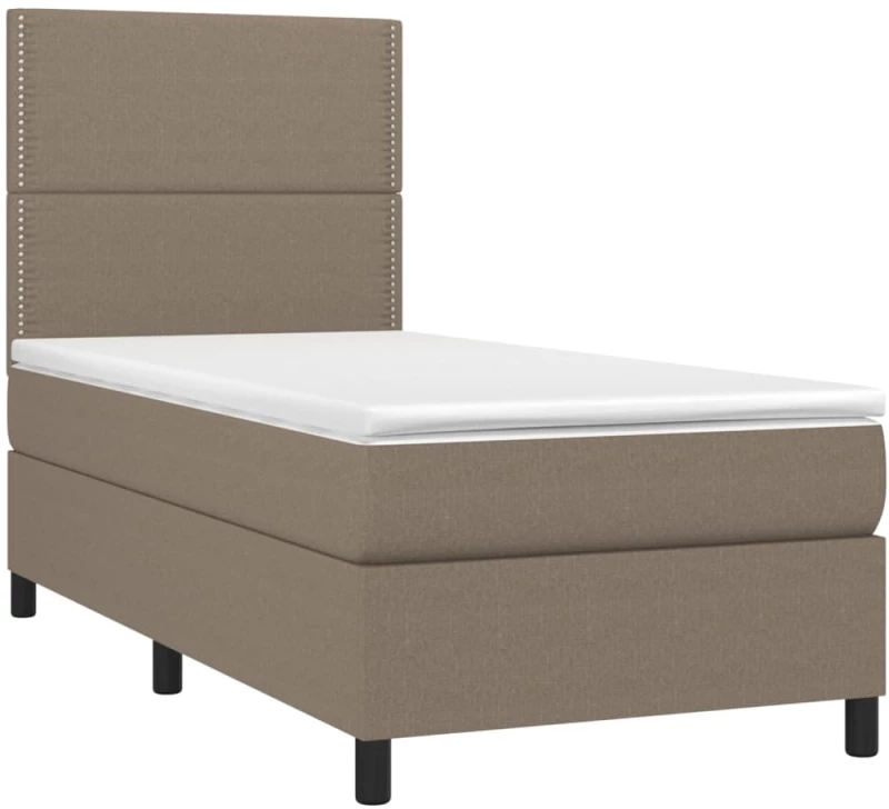 ΚΡΕΒΑΤΙ BOXSPRING ΜΕ ΣΤΡΩΜΑ TAUPE 100 X 200 ΕΚ. ΥΦΑΣΜΑΤΙΝΟ 3141677