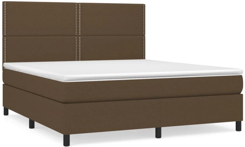 ΚΡΕΒΑΤΙ BOXSPRING ΜΕ ΣΤΡΩΜΑ ΣΚΟΥΡΟ ΚΑΦΕ 180X200 ΕΚ ΥΦΑΣΜΑΤΙΝΟ 3141716
