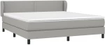 ΚΡΕΒΑΤΙ BOXSPRING ΜΕ ΣΤΡΩΜΑ ΑΝΟΙΧΤΟ ΓΚΡΙ 180X200 ΕΚ. ΥΦΑΣΜΑΤΙΝΟ 3126181