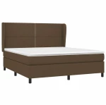 ΚΡΕΒΑΤΙ BOXSPRING ΜΕ ΣΤΡΩΜΑ ΣΚΟΥΡΟ ΚΑΦΕ 180X200 ΕΚ ΥΦΑΣΜΑΤΙΝΟ 3127904