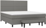 ΚΡΕΒΑΤΙ BOXSPRING ΜΕ ΣΤΡΩΜΑ ΣΚΟΥΡΟ ΓΚΡΙ 180X200 ΕΚ ΥΦΑΣΜΑΤΙΝ 3136534