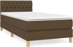 ΚΡΕΒΑΤΙ BOXSPRING ΜΕ ΣΤΡΩΜΑ ΣΚΟΥΡΟ ΚΑΦΕ 90X190 ΕΚ. ΥΦΑΣΜΑΤΙΝΟ 3140820