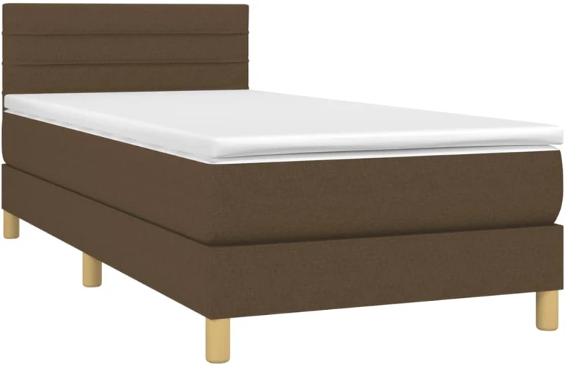 ΚΡΕΒΑΤΙ BOXSPRING ΜΕ ΣΤΡΩΜΑ & LED ΣΚ.ΚΑΦΕ 90X190 ΕΚ. ΥΦΑΣΜΑΤΙΝΟ 3133760