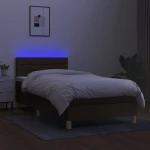 ΚΡΕΒΑΤΙ BOXSPRING ΜΕ ΣΤΡΩΜΑ & LED ΣΚ.ΚΑΦΕ 90X190 ΕΚ. ΥΦΑΣΜΑΤΙΝΟ 3133760