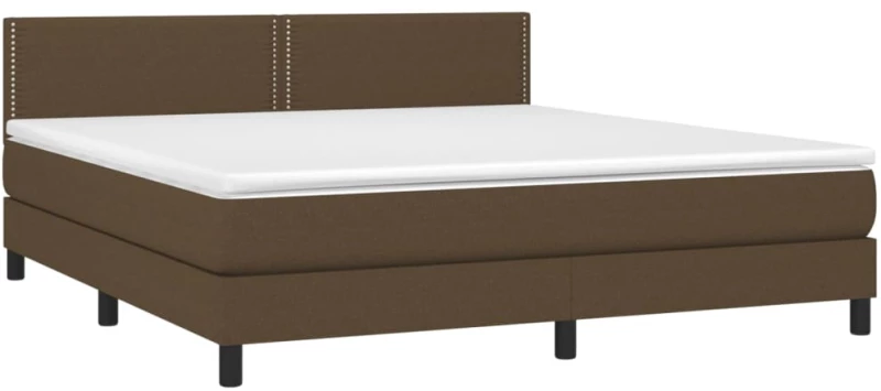 ΚΡΕΒΑΤΙ BOXSPRING ΜΕ ΣΤΡΩΜΑ ΣΚΟΥΡΟ ΚΑΦΕ 180X200 ΕΚ ΥΦΑΣΜΑΤΙΝΟ 3139996