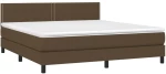 ΚΡΕΒΑΤΙ BOXSPRING ΜΕ ΣΤΡΩΜΑ ΣΚΟΥΡΟ ΚΑΦΕ 180X200 ΕΚ ΥΦΑΣΜΑΤΙΝΟ 3139996