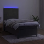 ΚΡΕΒΑΤΙ BOXSPRING ΜΕ ΣΤΡΩΜΑ & LED ΣΚ. ΓΚΡΙ 80X200 ΕΚ. ΒΕΛΟΥΔΙΝΟ 3136030