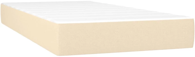 ΚΡΕΒΑΤΙ BOXSPRING ΜΕ ΣΤΡΩΜΑ & LED ΚΡΕΜ 90X190 ΕΚ. ΥΦΑΣΜΑΤΙΝΟ 3138442