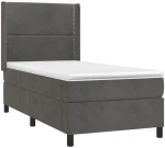 ΚΡΕΒΑΤΙ BOXSPRING ΜΕ ΣΤΡΩΜΑ & LED ΣΚ. ΓΚΡΙ 80X200 ΕΚ. ΒΕΛΟΥΔΙΝΟ 3139470