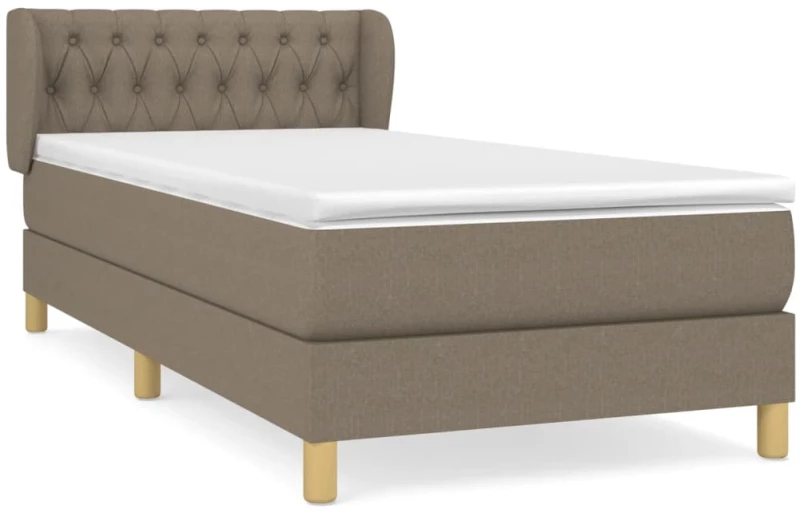 ΚΡΕΒΑΤΙ BOXSPRING ΜΕ ΣΤΡΩΜΑ TAUPE 90X190 ΕΚ.ΥΦΑΣΜΑΤΙΝΟ 3127009