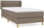 ΚΡΕΒΑΤΙ BOXSPRING ΜΕ ΣΤΡΩΜΑ TAUPE 90X190 ΕΚ.ΥΦΑΣΜΑΤΙΝΟ 3127009