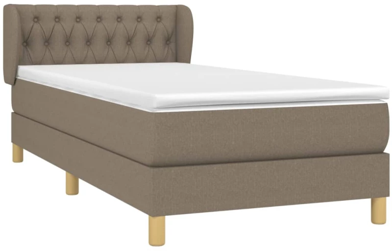 ΚΡΕΒΑΤΙ BOXSPRING ΜΕ ΣΤΡΩΜΑ TAUPE 90X190 ΕΚ.ΥΦΑΣΜΑΤΙΝΟ 3127009
