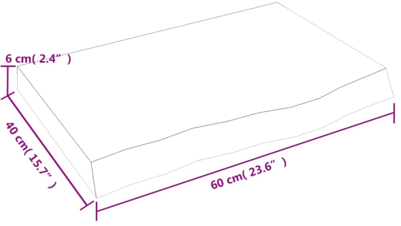 ΕΠΙΦΑΝΕΙΑ ΤΡΑΠΕΖΙΟΥ ΣΚΟΥΡΟ ΓΚΡΙ 60X40X(2-6) ΕΚ ΕΠΕΞ. ΜΑΣΙΦ ΔΡΥΣ 3156409
