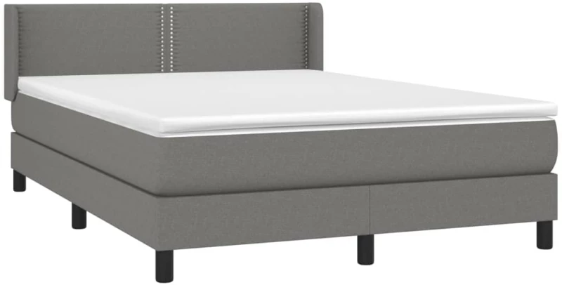 ΚΡΕΒΑΤΙ BOXSPRING ΜΕ ΣΤΡΩΜΑ ΣΚΟΥΡΟ ΓΚΡΙ 140X190 ΕΚ. ΥΦΑΣΜΑΤΙΝΟ 3129626