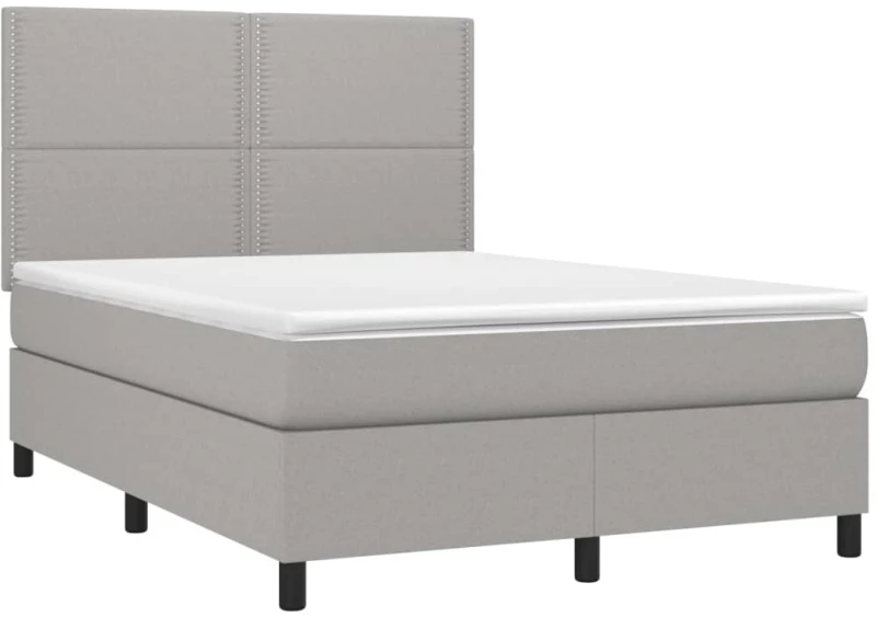 ΚΡΕΒΑΤΙ BOXSPRING ΜΕ ΣΤΡΩΜΑ & LED ΑΝ.ΓΚΡΙ 140X200ΕΚ. ΥΦΑΣΜΑΤΙΝΟ 3134797