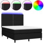 ΚΡΕΒΑΤΙ BOXSPRING ΜΕ ΣΤΡΩΜΑ & LED ΜΑΥΡΟ 140X200 ΕΚ. ΥΦΑΣΜΑΤΙΝΟ 3134799