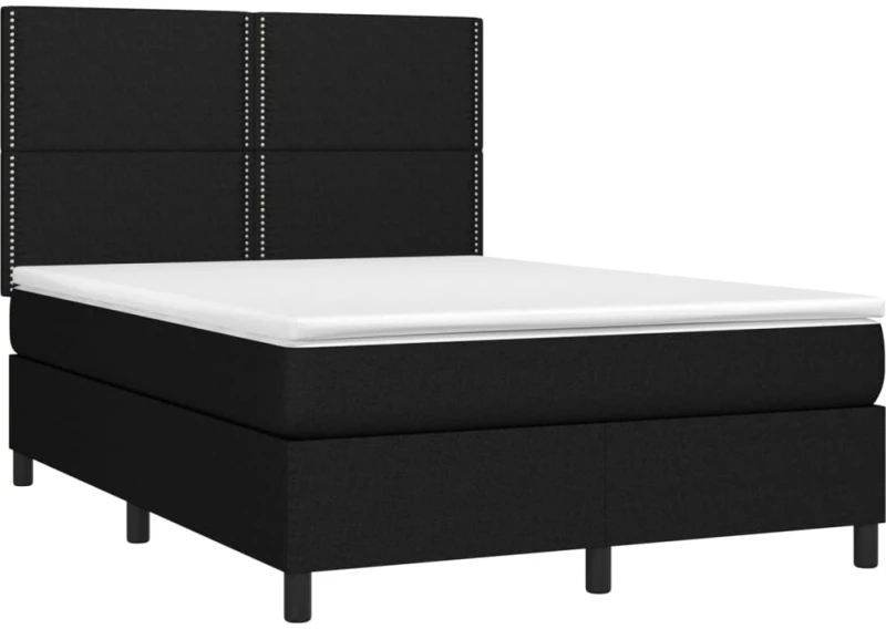ΚΡΕΒΑΤΙ BOXSPRING ΜΕ ΣΤΡΩΜΑ & LED ΜΑΥΡΟ 140X200 ΕΚ. ΥΦΑΣΜΑΤΙΝΟ 3134799