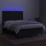 ΚΡΕΒΑΤΙ BOXSPRING ΜΕ ΣΤΡΩΜΑ & LED ΜΑΥΡΟ 140X200 ΕΚ. ΥΦΑΣΜΑΤΙΝΟ 3134799