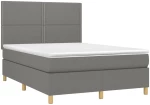 ΚΡΕΒΑΤΙ BOXSPRING ΜΕ ΣΤΡΩΜΑ ΣΚΟΥΡΟ ΓΚΡΙ 140X200 ΕΚ ΥΦΑΣΜΑΤΙΝΟ 3142258