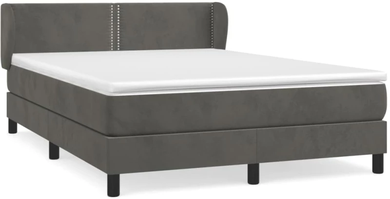 ΚΡΕΒΑΤΙ BOXSPRING ΜΕ ΣΤΡΩΜΑ ΣΚΟΥΡΟ ΓΚΡΙ 140X190 ΕΚ. ΒΕΛΟΥΔΙΝΟ 3127428