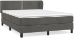 ΚΡΕΒΑΤΙ BOXSPRING ΜΕ ΣΤΡΩΜΑ ΣΚΟΥΡΟ ΓΚΡΙ 140X190 ΕΚ. ΒΕΛΟΥΔΙΝΟ 3127428