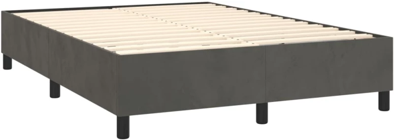 ΚΡΕΒΑΤΙ BOXSPRING ΜΕ ΣΤΡΩΜΑ & LED ΣΚ. ΓΚΡΙ 140X190ΕΚ. ΒΕΛΟΥΔΙΝΟ 3136060