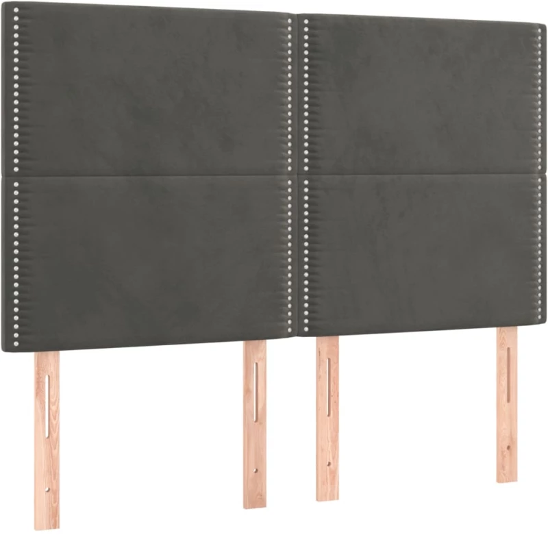 ΚΡΕΒΑΤΙ BOXSPRING ΜΕ ΣΤΡΩΜΑ & LED ΣΚ. ΓΚΡΙ 140X190ΕΚ. ΒΕΛΟΥΔΙΝΟ 3136060