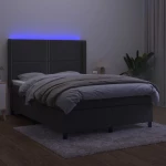 ΚΡΕΒΑΤΙ BOXSPRING ΜΕ ΣΤΡΩΜΑ & LED ΣΚ. ΓΚΡΙ 140X200ΕΚ. ΒΕΛΟΥΔΙΝΟ 3139506
