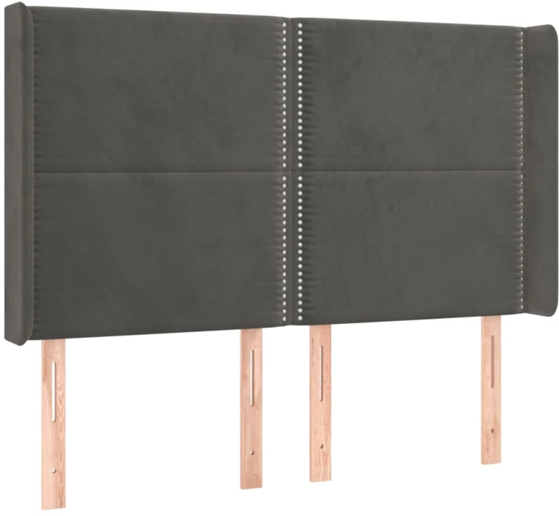 ΚΡΕΒΑΤΙ BOXSPRING ΜΕ ΣΤΡΩΜΑ & LED ΣΚ. ΓΚΡΙ 140X200ΕΚ. ΒΕΛΟΥΔΙΝΟ 3139506
