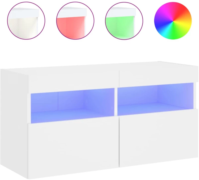 ΈΠΙΠΛΟ ΤΟΙΧΟΥ ΤΗΛΕΟΡΑΣΗΣ ΜΕ LED ΛΕΥΚΟ 80X30X40 ΕΚ. 837197