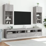ΈΠΙΠΛΑ ΤΗΛΕΟΡΑΣΗΣ ΜΕ LED 2 ΤΕΜ. ΓΚΡΙ SONOMA 40,5X30X90 ΕΚ. 837054
