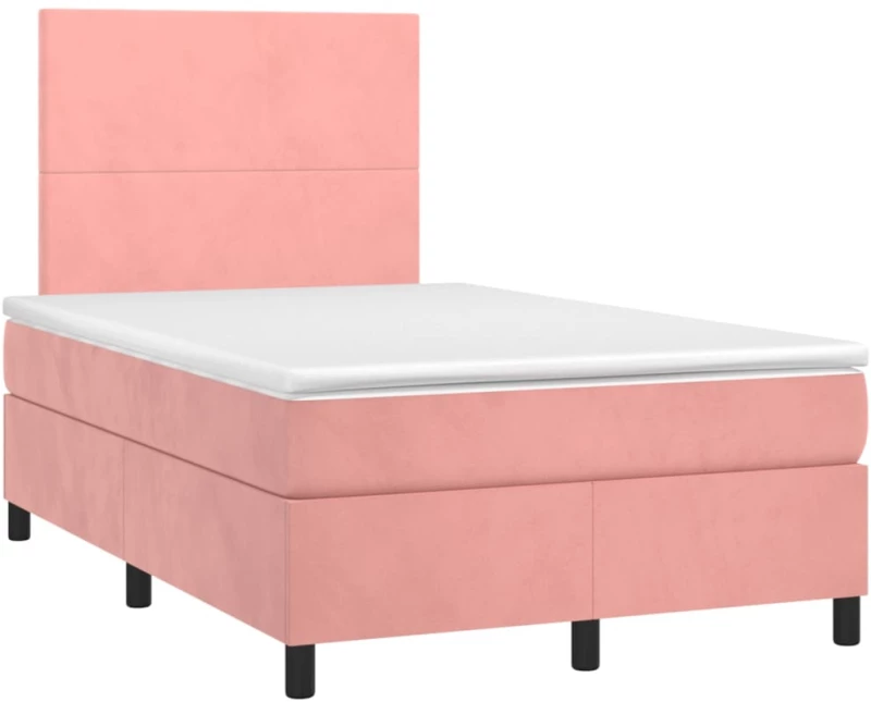 ΚΡΕΒΑΤΙ BOXSPRING ΜΕ ΣΤΡΩΜΑ & LED ΡΟΖ 120X200 ΕΚ. ΒΕΛΟΥΔΙΝΟ 3135998