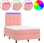 ΚΡΕΒΑΤΙ BOXSPRING ΜΕ ΣΤΡΩΜΑ & LED ΡΟΖ 120X200 ΕΚ. ΒΕΛΟΥΔΙΝΟ 3136118