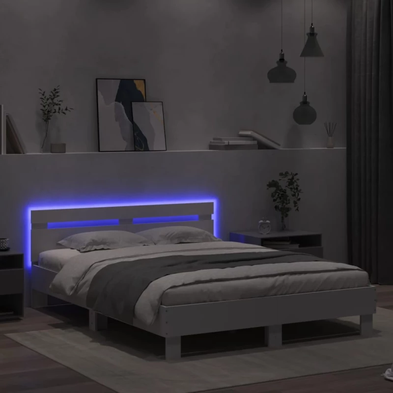 ΠΛΑΙΣΙΟ ΚΡΕΒΑΤΙΟΥ ΜΕ ΚΕΦΑΛΑΡΙ/LED ΛΕΥΚΟ 140 X 200 ΕΚ 3207546