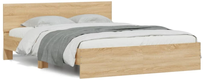ΠΛΑΙΣΙΟ ΚΡΕΒΑΤΙΟΥ ΜΕ ΚΕΦΑΛΑΡΙ SONOMA ΔΡΥΣ 150X200 ΕΚ. 3207478