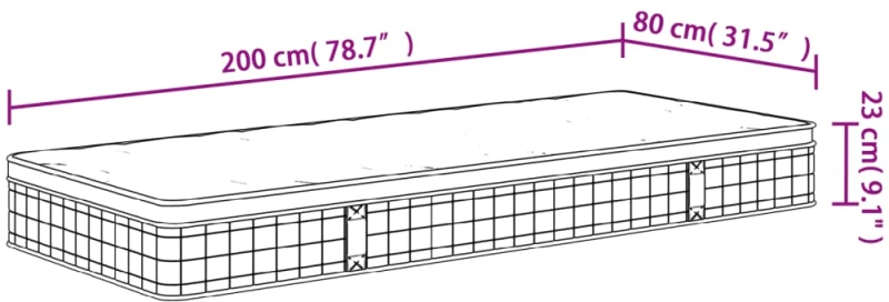 ΣΤΡΩΜΑ ΜΕ BONNELL SPRINGS ΜΕΣΑΙΑ ΣΚΛΗΡΟΤΗΤΑ 80X200 ΕΚ. 372938