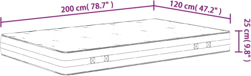 ΣΤΡΩΜΑ ΜΕ POCKET SPRINGS ΜΕΣΑΙΑ ΣΚΛΗΡΟΤΗΤΑ 120X200 ΕΚ. 372851