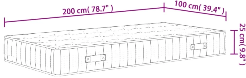 ΣΤΡΩΜΑ ΜΕ POCKET SPRINGS ΜΕΣΑΙΑ ΣΚΛΗΡΟΤΗΤΑ 100X200 ΕΚ. 372828