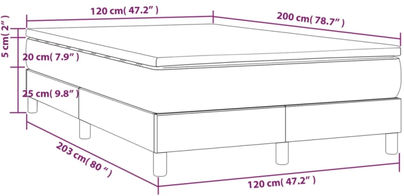 ΚΡΕΒΑΤΙ BOXSPRING ΜΕ ΣΤΡΩΜΑ ΣΚΟΥΡΟ ΓΚΡΙ 120X200 ΕΚ. ΒΕΛΟΥΔΙΝΟ 3144322