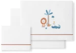 Interbaby Leon Σεντόνια Σετ 3 Τεμ Κούνιας 115Χ175εκ. White/Beige