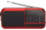 Mini H-789BT Ραδιοφωνάκι Επαναφορτιζόμενο με Bluetooth και USB Κόκκινο