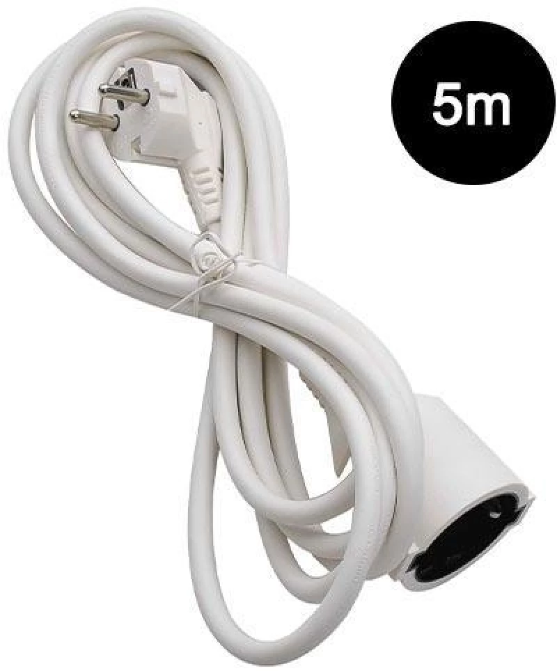 LAMTECH EXTENSION CORD WITH CHILDREN PROTECTION 5M WHITE