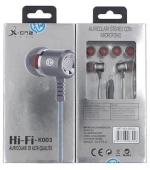 Ενσύρματα Ακουστικά In-Ear X-One K-003 Γκρι