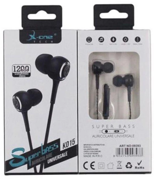 Ενσύρματα Ακουστικά In-Ear X-One K-015 Μαύρα