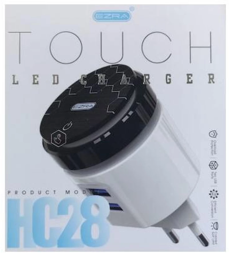 Ezra Φορτιστής Χωρίς Καλώδιο με 2 Θύρες USB-A 12W Λευκός (HC28)