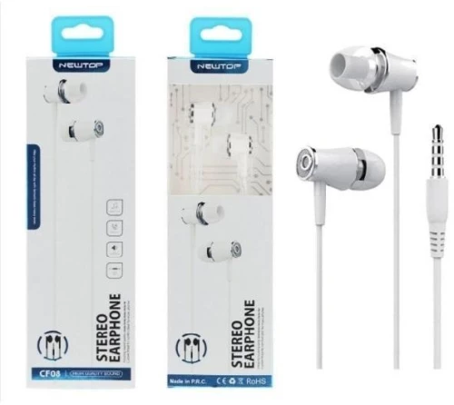 Newtop CF08 In-ear Handsfree με Βύσμα 3.5mm Λευκό