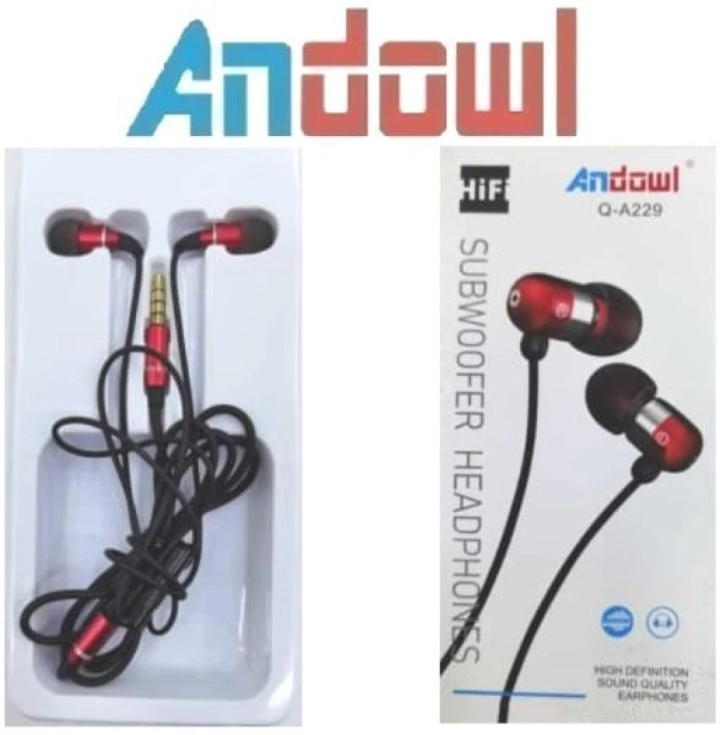 Andowl Q-A229 In-ear Handsfree με Βύσμα 3.5mm Κόκκινο
