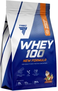 Trec Nutrition Whey 100 | High Quality Whey Protein Concentrate with Immuno Shield [2000 Γραμμάρια] Φουντούκι